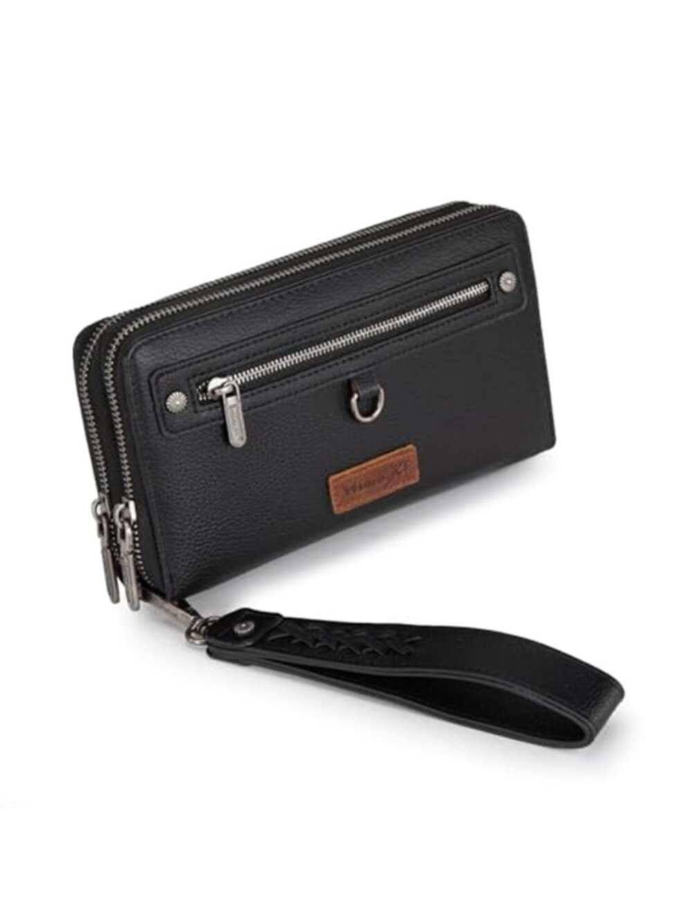 Black Oversized Wallet Women RFID Blocking Large Phone Wristlet Card Holder Case